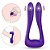 Vibrador Para Casal Recarregável Controle Remoto 9 Funções Roxo - 6919 - Imagem 2