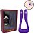 Vibrador Para Casal Recarregável Controle Remoto 9 Funções Roxo - 6919 - Imagem 1