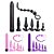 Kit Com 6 Plugs Anais Em Silicone 1 Vibrador Personal Cores - 8389 - Imagem 1