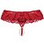 Calcinha Tailandesa Rendada Com Pérolas e Algema Vermelha - 4265 - Imagem 3