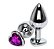 Plug Anal Metal Pedra Formato Coração Cromado - 58489 - Imagem 3