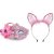 Kit Plug Raposa Tiara de Orelhas Grampos seios Gargantilha Mascara Rosa - 7343 - Imagem 2