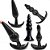 Kit Com 5 Plugs Anais Em Silicone Preto - 8392 - Imagem 3