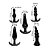 Kit Com 5 Plugs Anais Em Silicone Preto - 8392 - Imagem 2