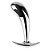 Plug Anal Curvo Metal Cromado com Pedra Rosa P - 9739 - Imagem 1