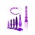 Kit com 1 Plug Jelly e 5 Plug Anal com 1 Dedeira Cores - 8390 - Imagem 2