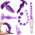 Kit com 1 Plug Jelly e 5 Plug Anal com 1 Dedeira Cores - 8390 - Imagem 3