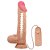 Prótese Dupla Camada com Vibro Escroto e Ventosa Pele 24,0 x 5,0 cm - 8543 - Imagem 2
