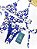 Biquíni Cortininha - Fio Dental+ Premium Proteção UV50+ Tropical Grid - Azul - Imagem 1