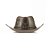Chapéu Unissex Estilo Americano em Couro Legitimo Cacau - Imagem 2