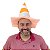 CHAPEU CONE BRANCO/LARANJA REF. 013 - Imagem 2