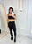 Conjunto Legging Básica+ Top Alça Reta Plus Size Cor Preto - Imagem 3