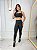 Conjunto Legging Básica+ Top Alça Reta Plus Size Cor Preto - Imagem 2