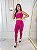 Conjunto Legging Básica+ Top Alça Reta Cor Rosa Fuschia - Imagem 1