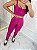 Conjunto Legging Básica+ Top Alça Reta Cor Rosa Fuschia - Imagem 4