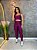 Conjunto Tradicional Legging+ Top Alça Reta Cor Roxo Uva - Imagem 1