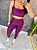 Conjunto Tradicional Legging+ Top Alça Reta Cor Roxo Uva - Imagem 3