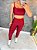 Conjunto Legging Básica+ Top Alça Reta Cor Marsala - Imagem 8
