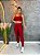 Conjunto Legging Básica+ Top Alça Reta Cor Marsala - Imagem 7