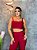 Conjunto Legging Básica+ Top Alça Reta Cor Marsala - Imagem 5