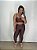 Conjunto Legging Básica+ Top Alça Reta Cor Marrom - Imagem 4