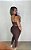 Conjunto Legging Básica+ Top Alça Reta Cor Marrom - Imagem 3