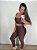 Conjunto Legging Básica+ Top Alça Reta Cor Marrom - Imagem 2