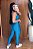 Conjunto Legging Básica+ Top Alça Reta Cor Verde Petróleo - Imagem 2