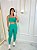 Conjunto Legging Básica+ Top Alça Reta Cor Verde Esmeralda - Imagem 5