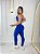 Conjunto Legging Básica+ Top Alça Reta Cor Azul Royal - Imagem 2