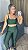 Conjunto Legging Básica+ Top Alça Reta Cor Verde Militar - Imagem 4