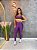 Conjunto Legging Val+ Top Cor Roxo Uva+Amarelo Neon - Imagem 1