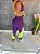 Conjunto Legging Val+ Top Cor Roxo Uva+Amarelo Neon - Imagem 2