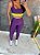 Conjunto Legging Val+ Top Cor Roxo Uva+Amarelo Neon - Imagem 6
