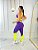 Conjunto Athena Legging+Top Cor Roxo+Amarelo Neon - Imagem 2
