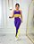 Conjunto Athena Legging+Top Cor Roxo+Amarelo Neon - Imagem 1