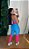 Conjunto Athena Legging+Top Cor Azul Céu+Rosa Neon - Imagem 4