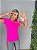 Blusa de Manga Mulet Cor Rosa Neon - Imagem 1