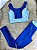 Conjunto Legging Bolso Vivo+Top Cor Azul Royal+Azul BB - Imagem 1
