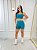 Conjunto Short Meia Coxa+ Top Alça Reta Cor Verde Petróleo - Imagem 4