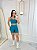 Conjunto Short Meia Coxa+ Top Alça Reta Cor Verde Petróleo - Imagem 1