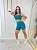 Conjunto Short Meia Coxa+ Top Alça Reta Cor Verde Petróleo - Imagem 3