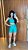 Conjunto Short Meia Coxa+ Top Alça Reta Cor Verde Esmeralda - Imagem 1