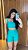 Conjunto Short Meia Coxa+ Top Alça Reta Cor Verde Esmeralda - Imagem 3