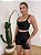 Conjunto Short Meia Coxa+ Top Alça Reta Cor Preto - Imagem 2