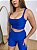 Conjunto Short Meia Coxa+ Top Alça Reta Cor Azul Royal - Imagem 4