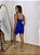 Conjunto Short Meia Coxa+ Top Alça Reta Cor Azul Royal - Imagem 5
