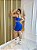 Conjunto Short Meia Coxa+ Top Alça Reta Cor Azul Royal - Imagem 2