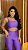 Conjunto Tradicional Legging+ Top Alça Reta Cor Roxo Amora - Imagem 3