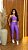 Conjunto Tradicional Legging+ Top Alça Reta Cor Roxo Amora - Imagem 5